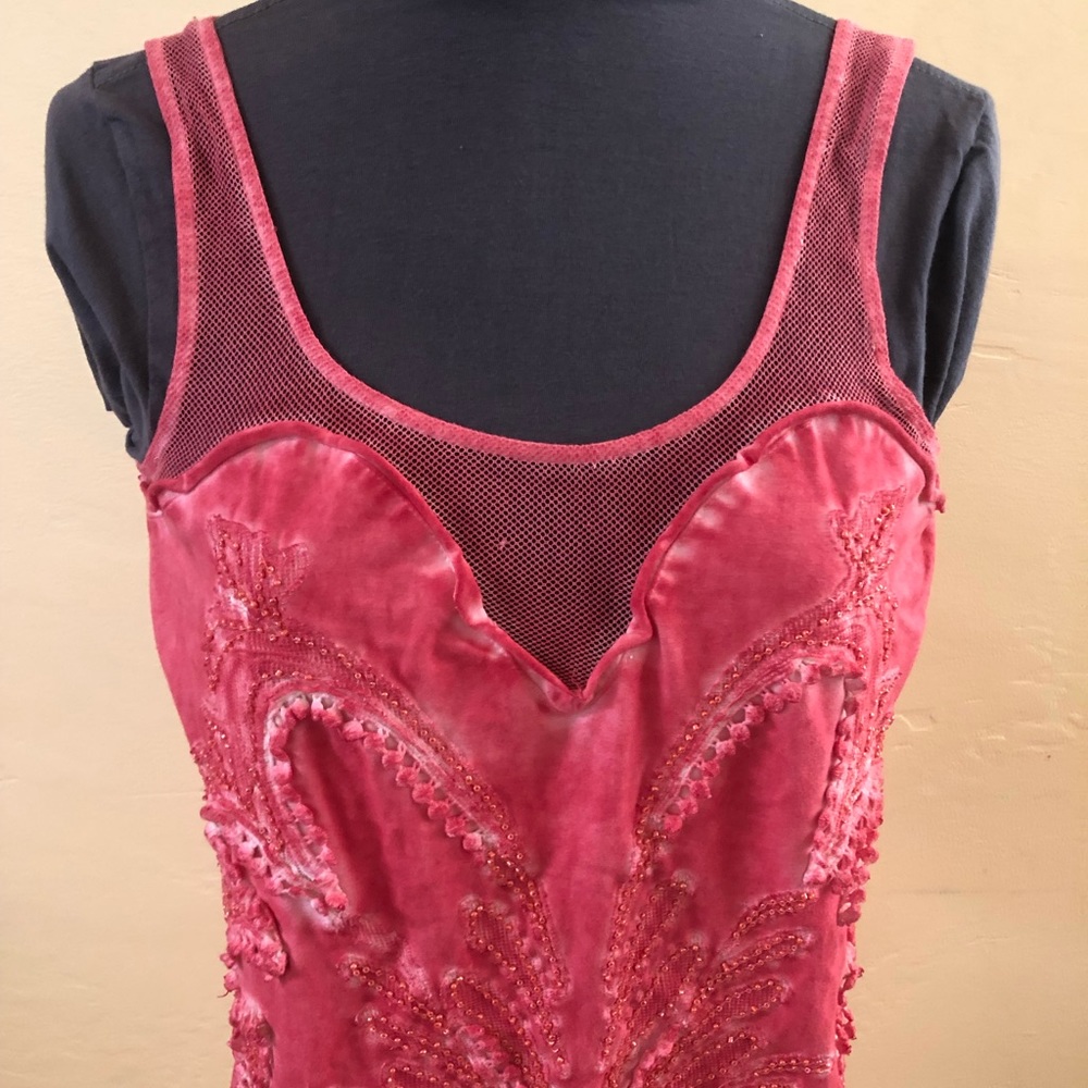 FREE PEOPLE pink lemon tie dye mini dress